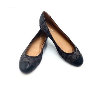 Coach Smoke Black Flats